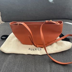 Khaite Orange Leather Crossbody Bag